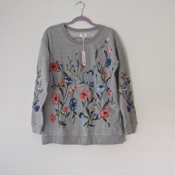 NWT Sundry Embroidered Pull Over Sweater Size 2 - Picture 3 of 3